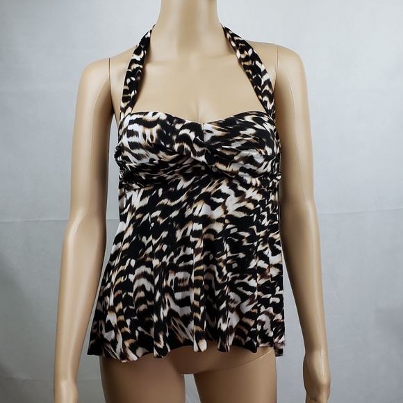 Aqua Green Brand Animal Print Halter  I have in size S  (SKU#I24) - Picture 1 of 7